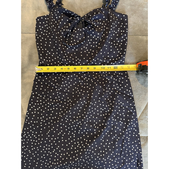 Jjwm woman WOMEN'S BLUE with WHITE POLKA DOT CAMI DRESS SIZE SMALL Summer - Picture 6 of 14